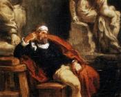 Michelangelo in his Studio - 欧仁·德拉克洛瓦